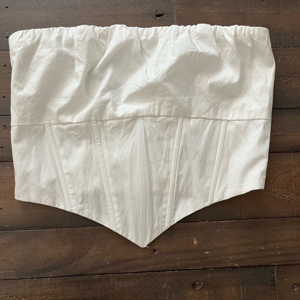 Princess Polly White Corset Crop Top